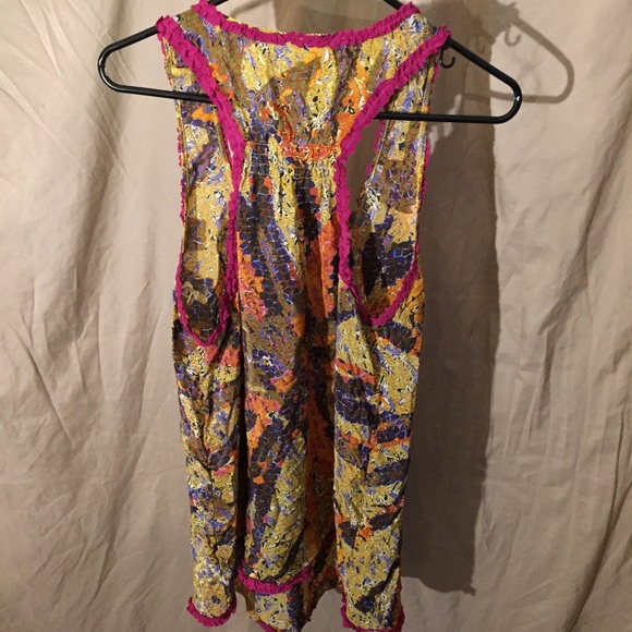 Fun Color/Print Silk Tank - Picture 2 of 3